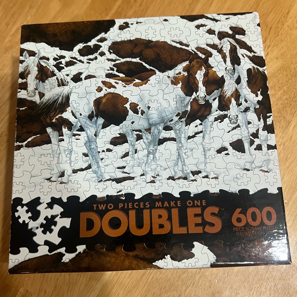 Rare Ceaco Doubles Pinto Puzzle. Two pieces make one puzzle.